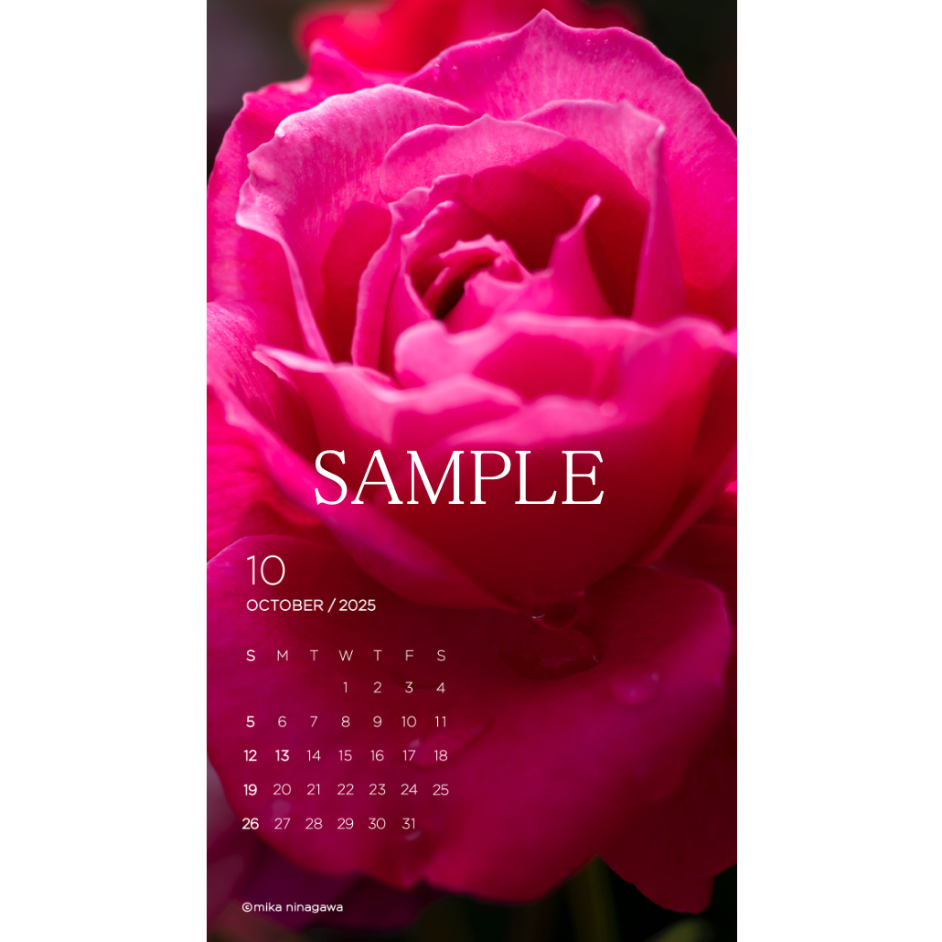 デジタルカレンダー（スマホ用 Bタイプ） – MIKA NINAGAWA