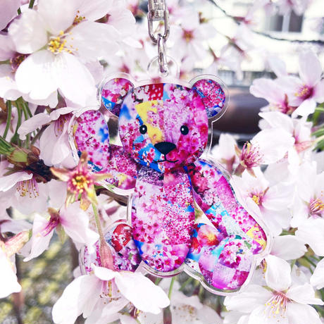 キーホルダー | Sakura Quilted Teddy Bear
